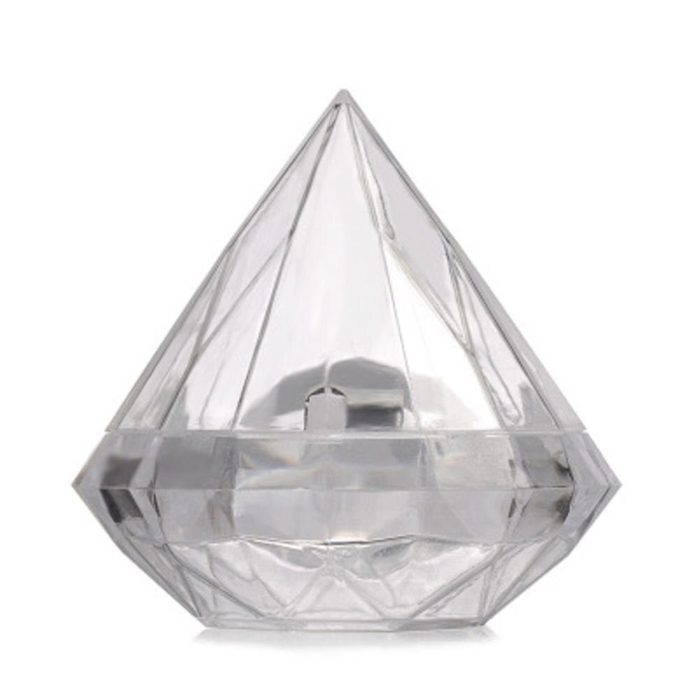 1Pcs Transparent Diamond Shape Candy Box Clear Plastic Container Box Party Wedding Favor Boxes Pie Party Box bags
