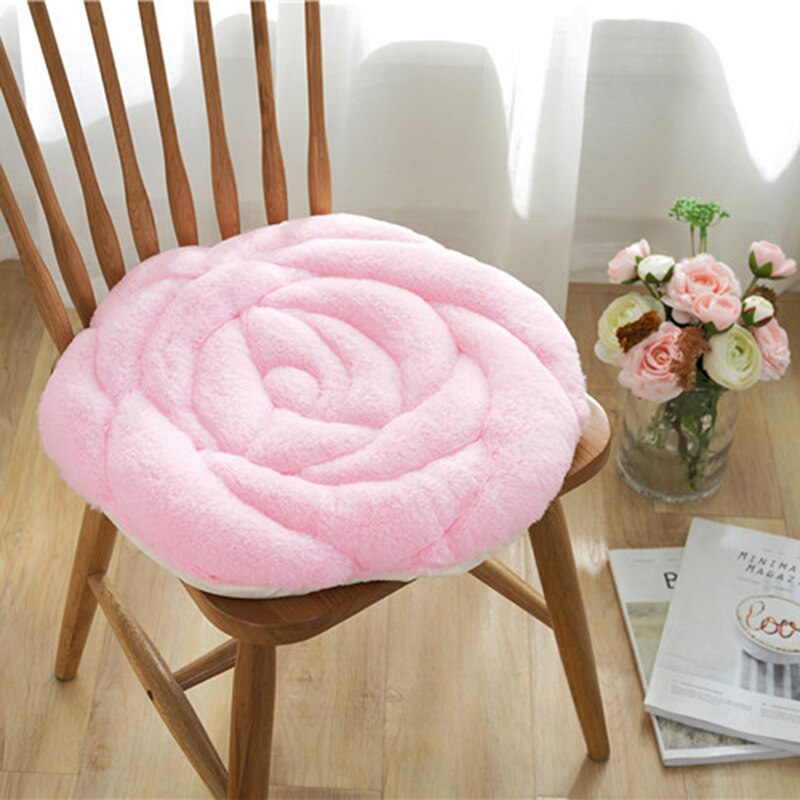 Komfortabel pute rose pute kontorstol pute høst og vinter tatami varm plysj polstret pute