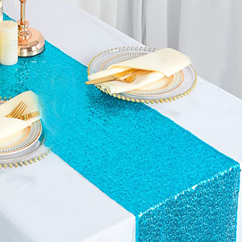 Camino de mesa con lentejuelas, camino de mesa con purpurina de 30x180cm para boda, , cumpleaños, Bnaquet, Hotel, mesa para el hogar