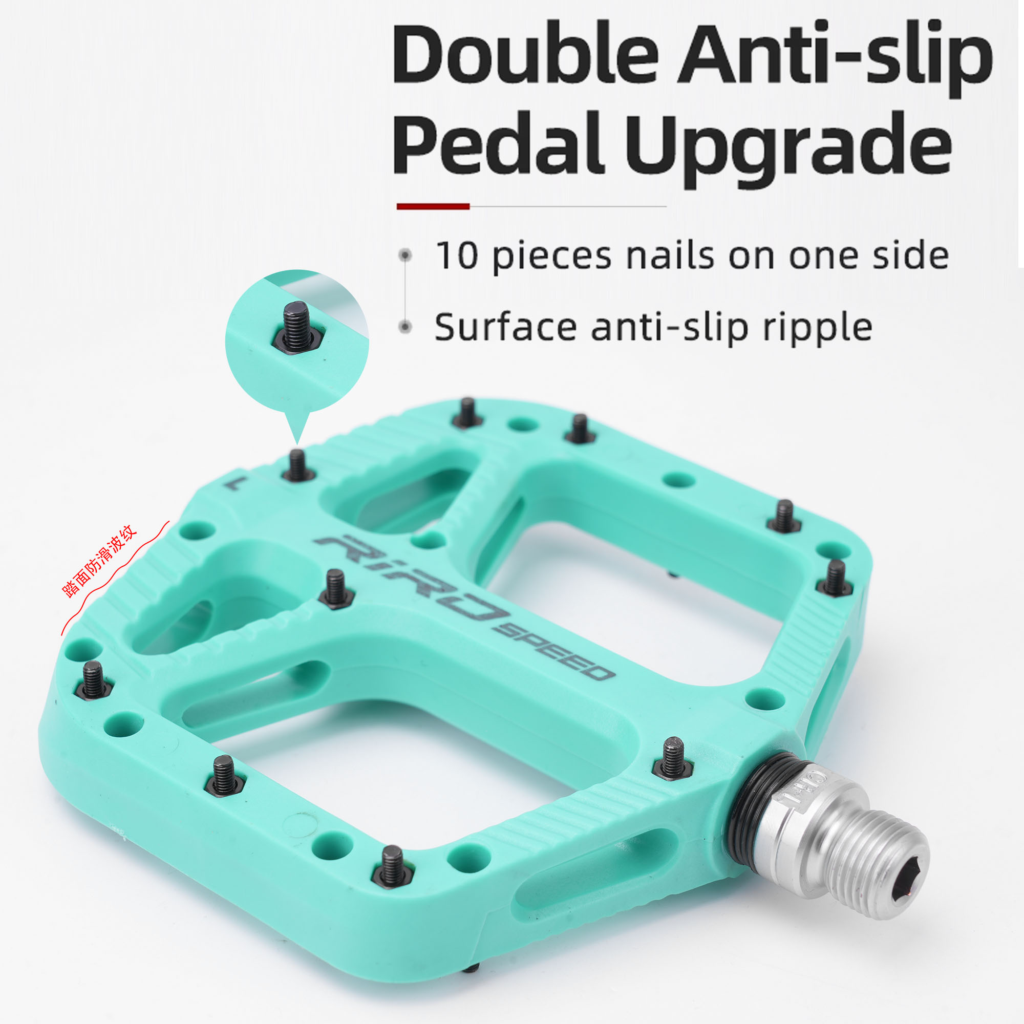 Pedales de bicicleta de montaña, rodamientos de sellado ultraligeros, pedales de bicicleta, pedales de plataforma plana de nailon para piezas de bicicleta de montaña bmx de carretera