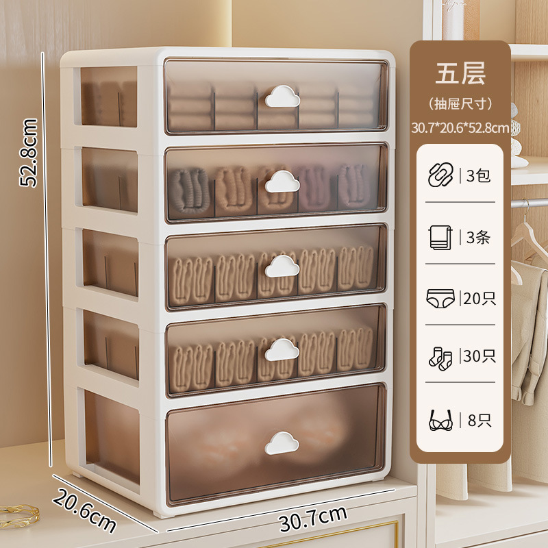 Underwear and underwear storage box, dedicated for storing socks and close fitting clothing, bra three in one storage box