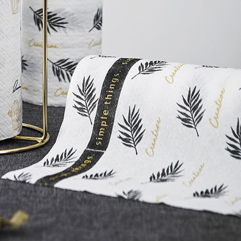 Kitchen Dishwashing Paper Towels Tearable Disposable Wipes Water-absorbing Oil-absorbing Wet and Dry Kitchen Paper Lazy Paper