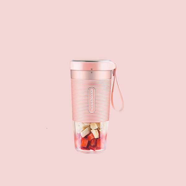 XIAOMI MIJIA Blender Fruit Cup Small Portable Blender Juicer Mixer Food Processor 300ML Magnetic Charge 40 Seconds Of Quick: Pink