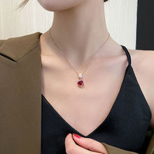 Collana della catena di modo dell&#39;acciaio inossidabile dell&#39;annata di lusso del pendente 2022 dei monili della collana delle donne dell&#39;oro di rosa per trasporto libero femminile