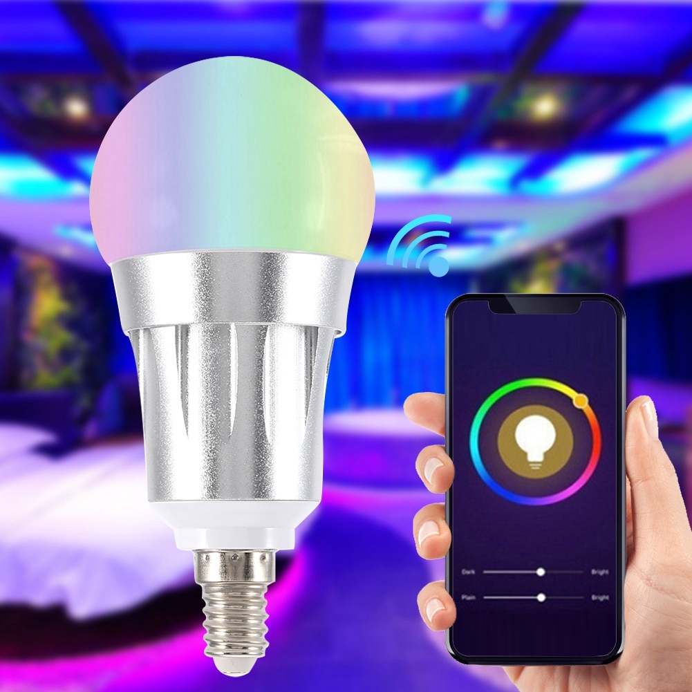 9W Wifi Smart Led Lamp E27 E14 B22 Rgb + W Led Lamp Dimbare Lamp App Controle Werk met Slimme Telefoon Pak Voor Thuis Iot