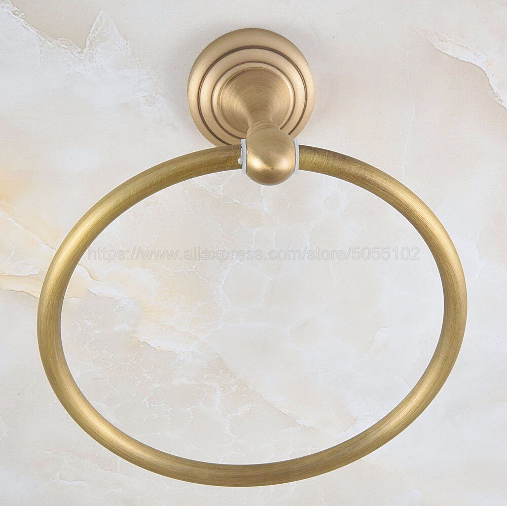 Wall Mounted Towel Ring Towel Bar Lavatory Towel Rack Holder Brass Antique Brass Bathroom Accessories zba727