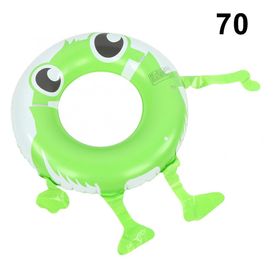 Kid Swimming Ring 60/70cm Inflatable Swimming Ring Summer Children Animal Shape Swim Ring Inflatable Pool Float Circle: Green 70cm