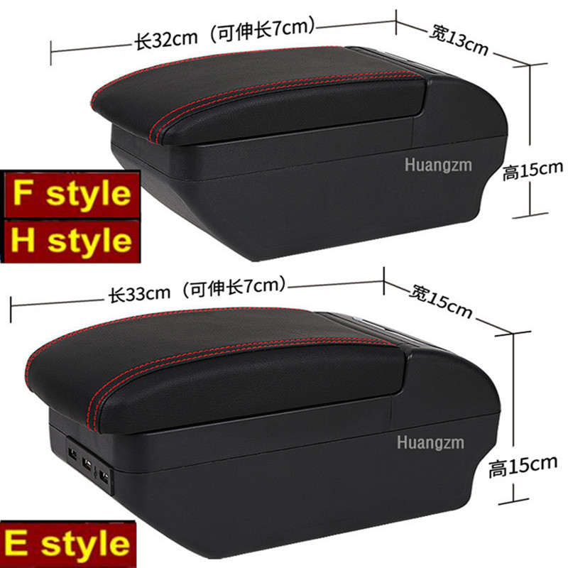 For MG ZS armrest box central Store content box car-styling decoration accessory With cup holder USB