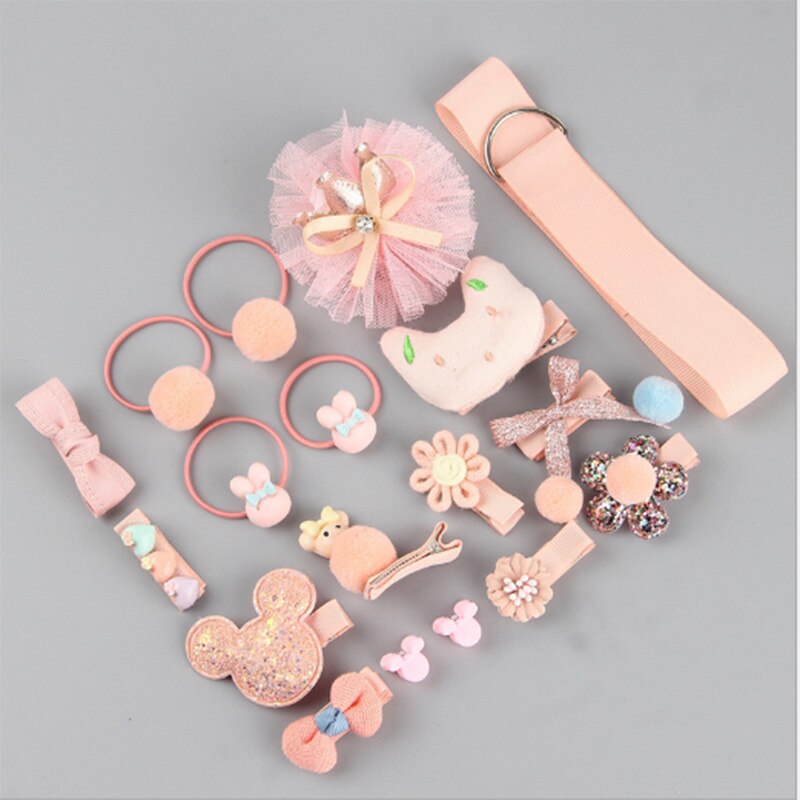 Children's Hair Accessories 18 Piece Set Girl Headdress Baby Korean Princess Super Fairy Cute Little Girl Hairpin Baby Hairpin