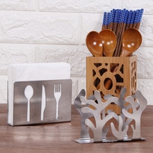 Stainless Steel Hollow Paper Napkin Holder Tissue Holder Rack Table Vertical Napkin Clip For Home Kitchen Decoration