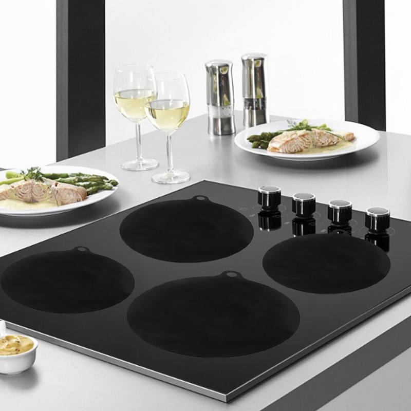 Induktion kogeplade mat beskytter skridsikker silikone varmeisolering pad cook top cover genanvendelig til hjemmet køkken tilbehør