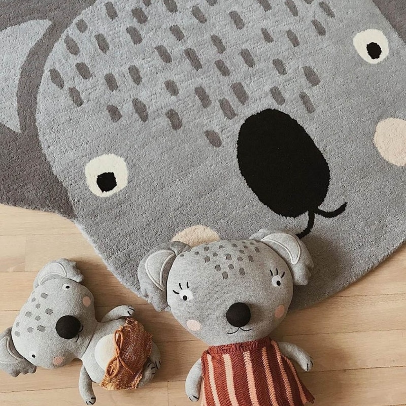 Baby Play Mat Crawling Carpet Kids Room Floor Rugs Cartoon Koala Game Pad Playmat Children Bedroom Decor