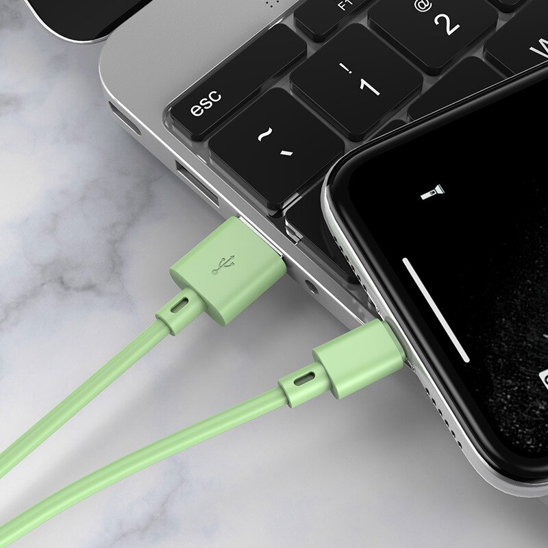 Vloeibare Siliconen Draad Snel Opladen Usb Data Charger Kabel Voor Iphone 6S 7 8 Plus X Xr Xs 11 pro Max Se Usb Charge Kabel 1M 2M 3M