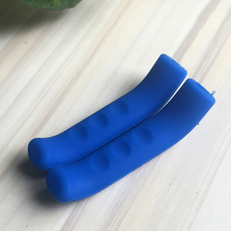 1 Paar Silicone Fiets Lever Grips Protectors Anti-Slip Fiets Remhendel Handvat Mouw Mtb Bike Fietsen Siliconen Rem cover Mc: blue