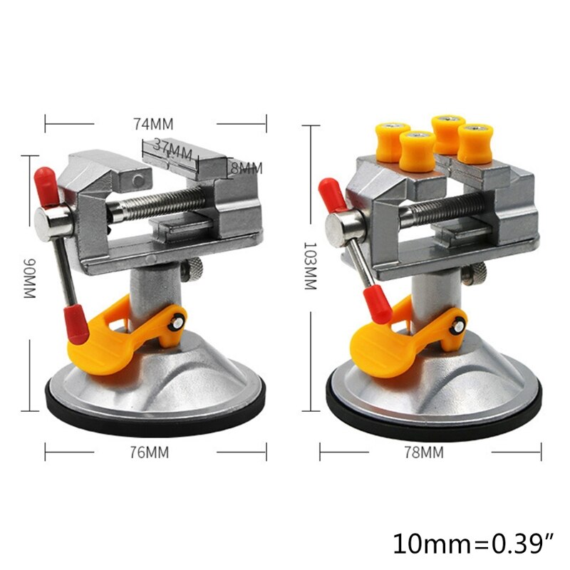 Petit étau électrique fixe réglable pour établi de Table, meuleuse rotative à 360 °, perceuse à main rotative, ventouse, étau fixe
