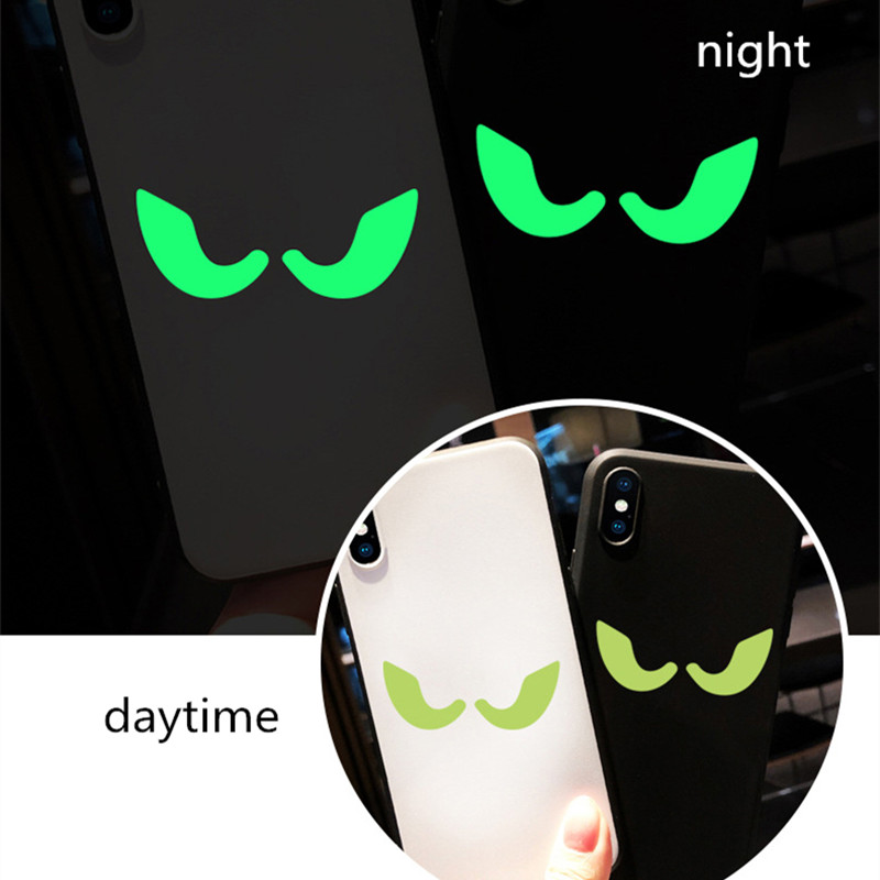 Halloween Glow Stickers Bat Lighted Window Wall Door Decoration PVC Waterproof Phone Laptop Computer Sticker Decor