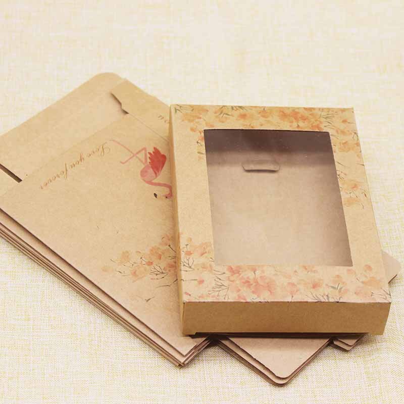 10 Uds papel para manualidades DIY de almacenamiento de caja de de Navidad con ventana dulces en caja de cajas gracias en casa proveedores caja: Verde claro
