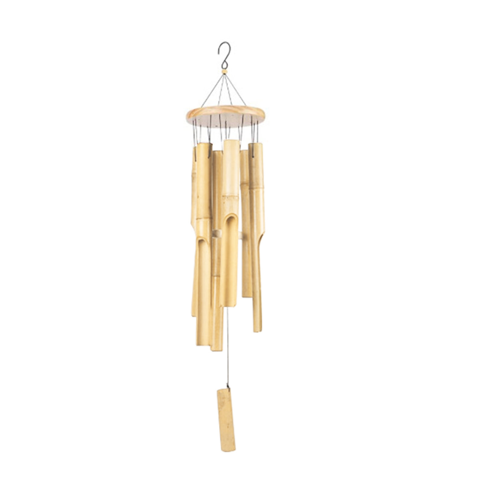Craft 6 Tubes Balcony Bamboo Wind Chime Garden Decor Yard Outdoor Soothing Sound Relaxing Melody With Hook Retro Sympathy
