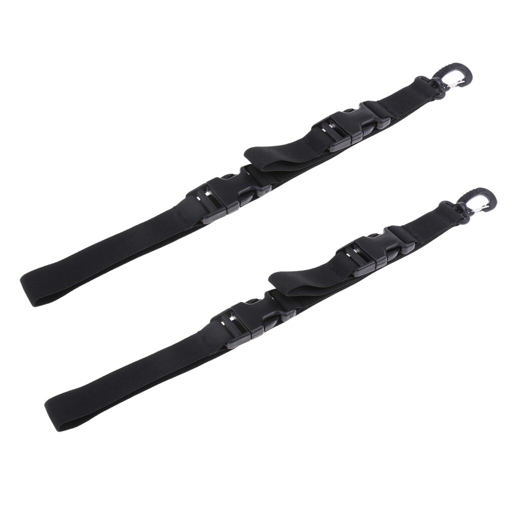 2x sorte nylon webbing finne maske holder rem holder dykkerudstyr