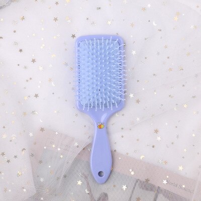 Pente de cabelo bonito estudante menina pente doméstico plástico encaracolado pente de cabelo celebridade cabeleireiro pente anti-estático massagem pente: color2
