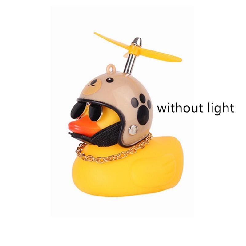 Auto Eend Met Helm Gebroken Wind Gele Eend Racefiets Motor Helm Riding Fietsen Accessoires Auto-interieur Met/Zonder licht: 10 without light