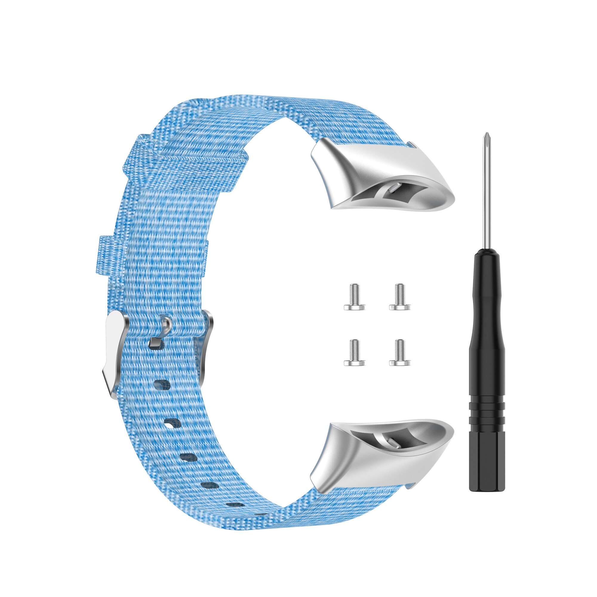 Fifata klockarmband för garmin forerunner 35 / 30 smartarmband för garmin forerunner 30 / 35 ersättningsarmband i canvas för smartklocka: Himmelsblå / Garmin föregångare 35