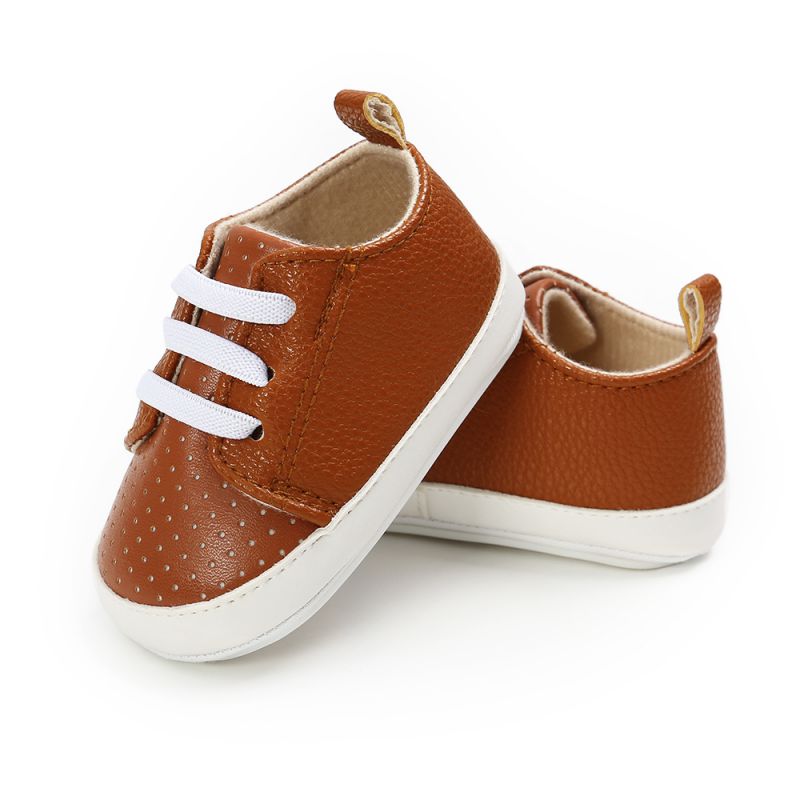 Zapatos informales de PU para bebé, zapatos para primeros pasos, de cuero Pu