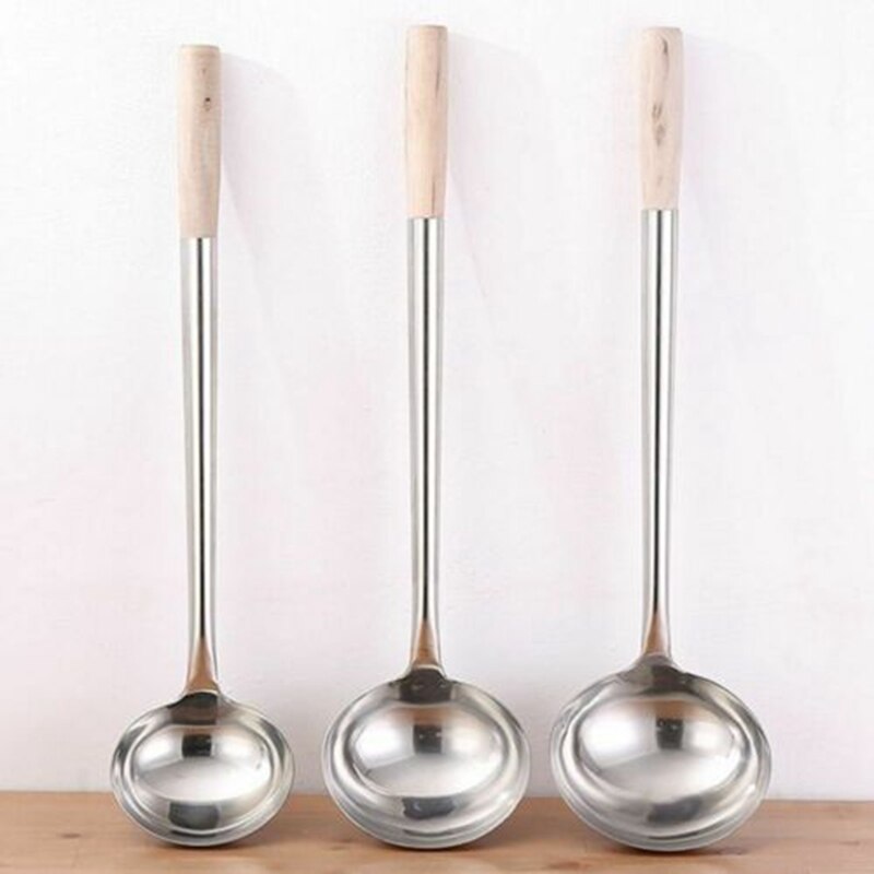 Long Handle Soup Ladle Cooking Utensils Ladle Spoon Wok Soup Spoon Kitchen Tool