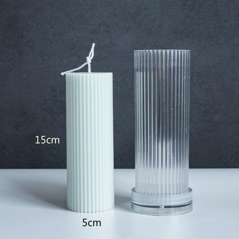Lång stång rand ljus formar plast pelare gör det själv ljus gör kit stor cylinder ljus formar: Fina tänder 5 x 15cm