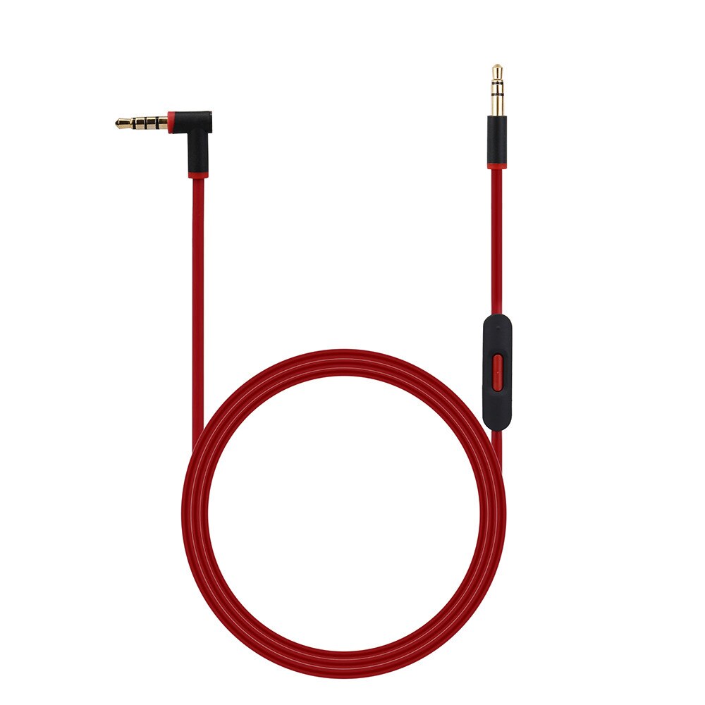 Vervangende Kabel Voor Beats By Dre Koptelefoon Solo/Studio/Pro 3.5Mm Naar 3.5Mm Male Audio Kabel koord Draad Met In-Line Microfoon: Red
