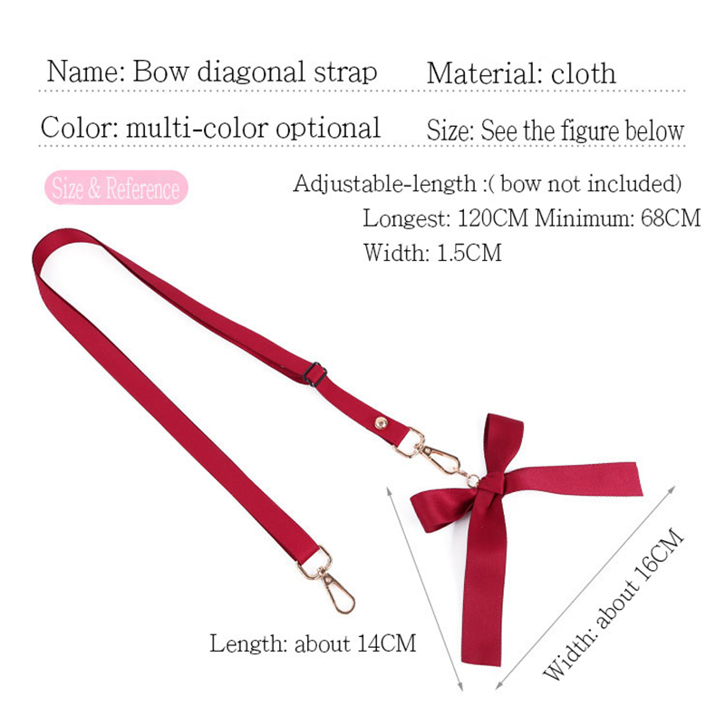 Universele Effen Kleur Schouderband Diagonaal Strap Lanyard Boog Eenvoudige Tas Verstelbare Mobiele Shell Lange Opknoping Vrouwen