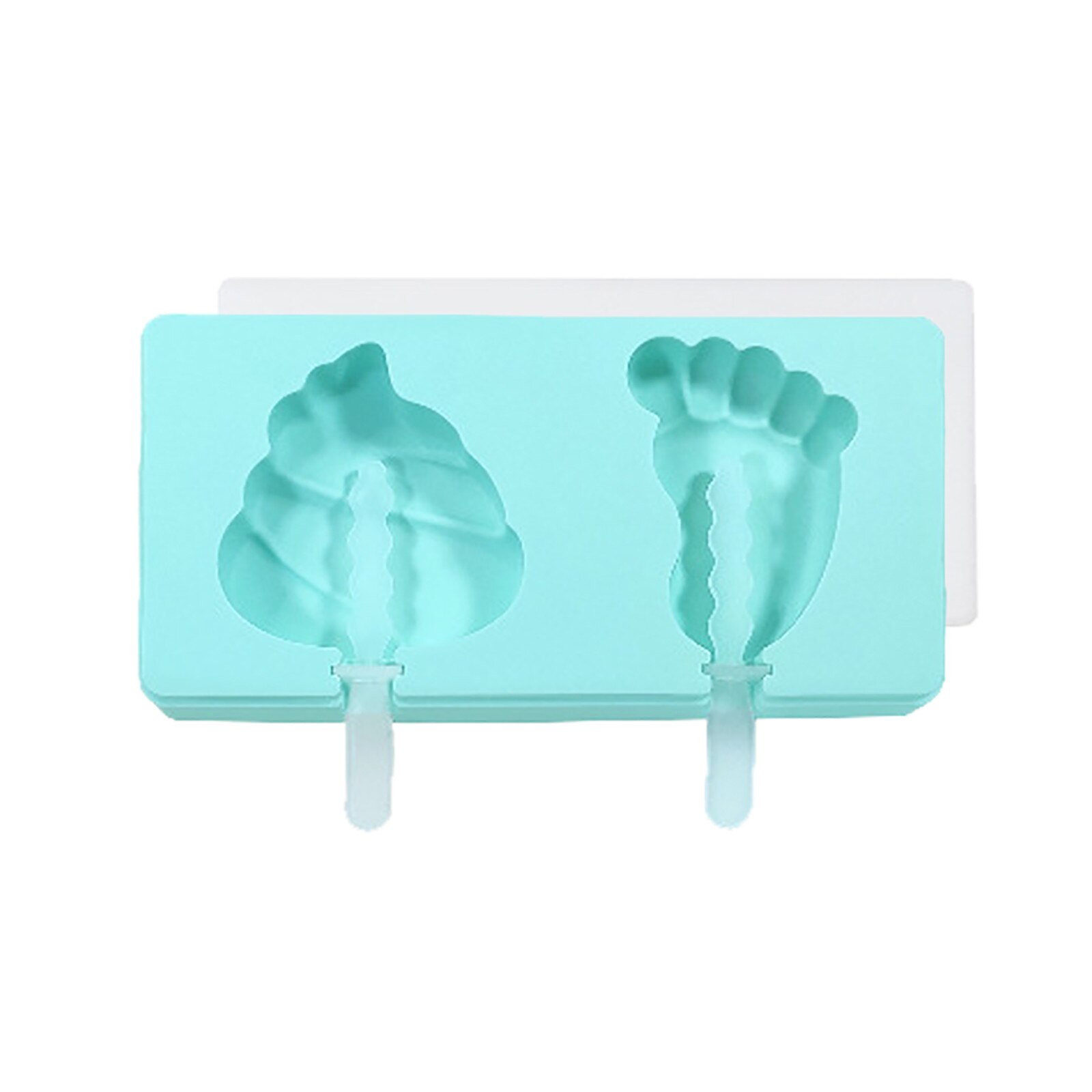 2 Cell Ice Cream Maker Lolly Mould Tray Kitchen Ice Cream Diy Mold Diy Mold Dessert Ice Cream Mold Safety Healthy Кухня: A