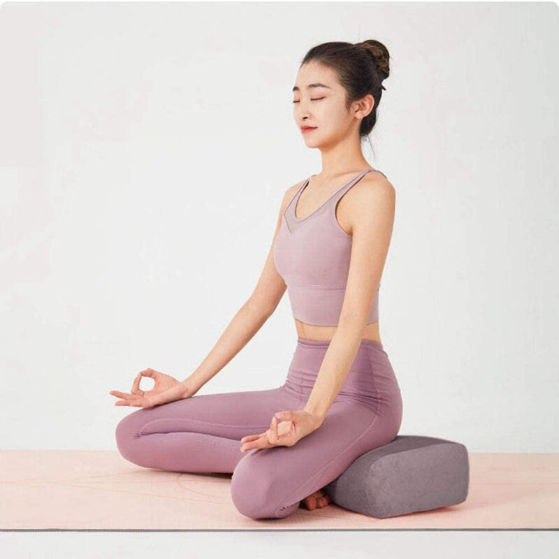 Yoga-bolsterkissen für meditation und unterstützung – rechteckiges yogakissen – yoga-zubehör aus maschinenwaschbarem material