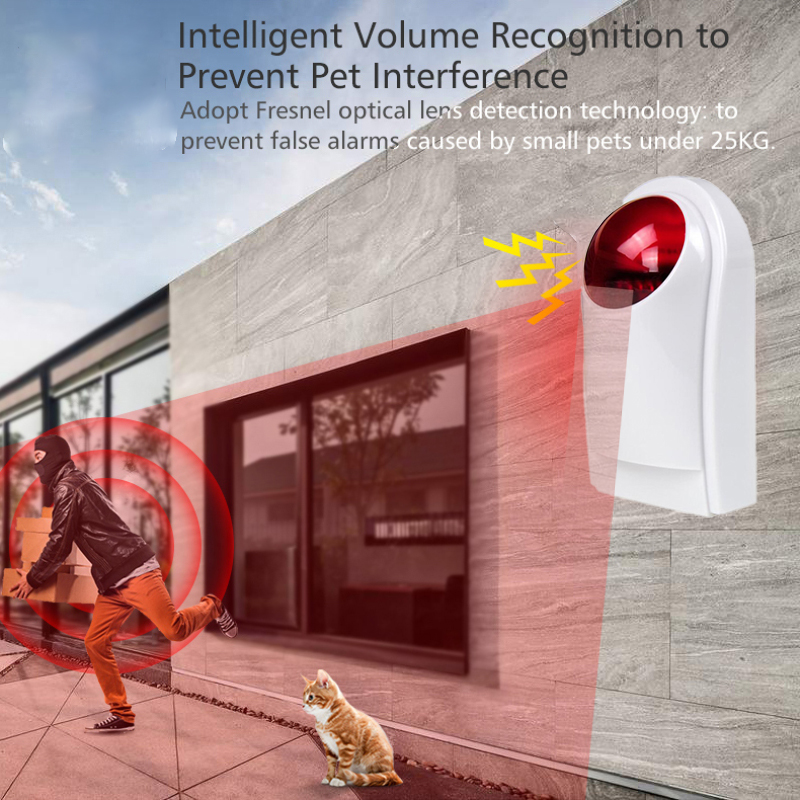 Bezprzewodowa wewnętrzna i zewnętrzna wodoodporna syrena stroboskopowa 433MHZ 1527 WIFI Tuya sprytny Dom 130dB system alarmowy bezpieczeństwo