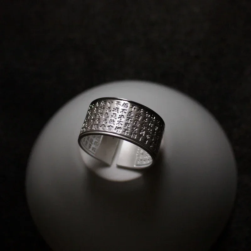 Bague bouddhiste en argent pour femme, prière tibétaine, cuivre, OM Mantra, 7 juifs, porte-bonheur: Multicolore