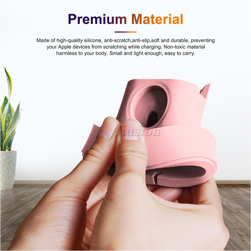 2 in1 silikone oplader holder til apple watch/iphone/airpods 1 2 ladestation hurtig oplader induktion dock iphone tilbehør
