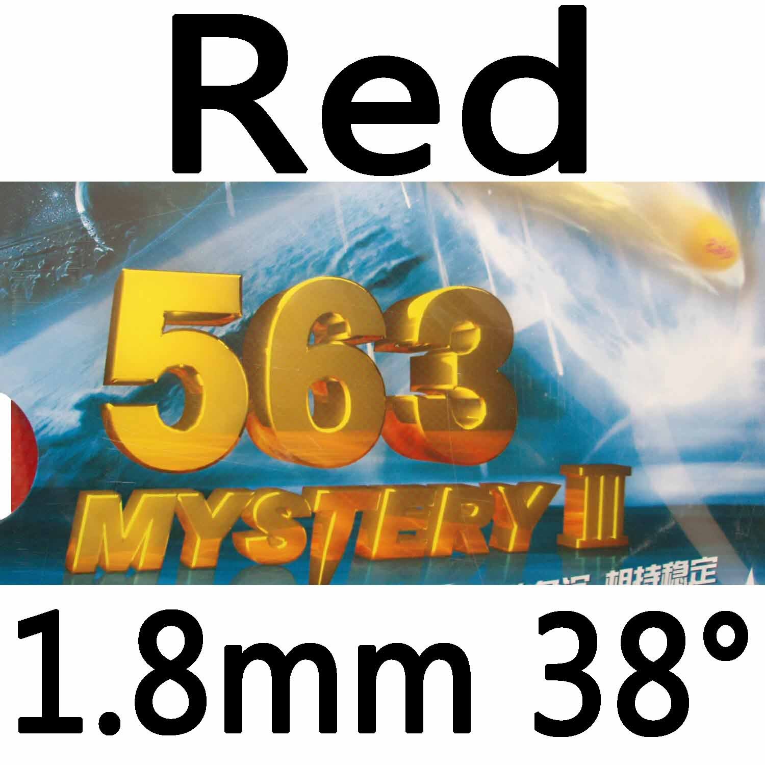 Ritc 729 Vriendschap 563 Mystery Iii Medium Pips-Out Tafeltennis (Pingpong) Rubber Met Spons: Red 1.8mm H38