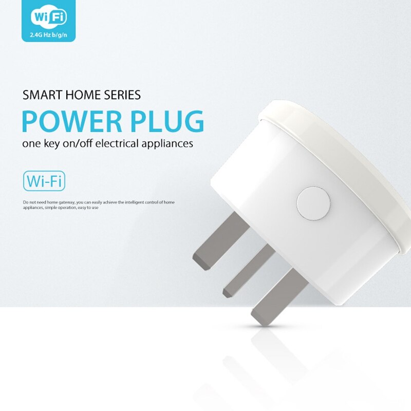 13A Socket Wireless WiFi Smart Sensor Light Lamp Power Plug for Home Tuya Work with Alexa Google Home UK Plug