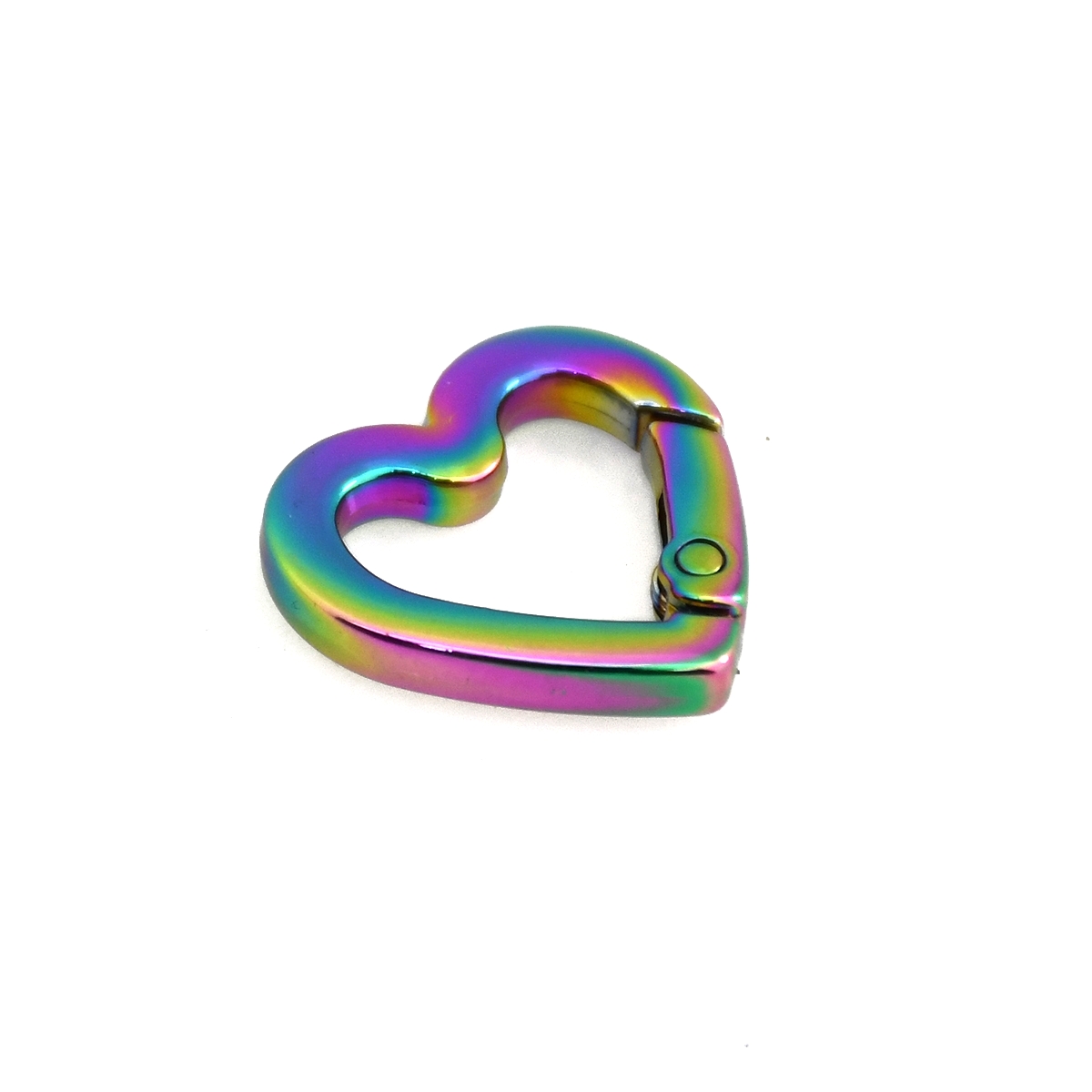 1pcs Metal Heart Shape Ring Openable Keyring Leather Craft Bag Belt Strap Buckle Trigger Snap Clasp Clip Connector Accessory