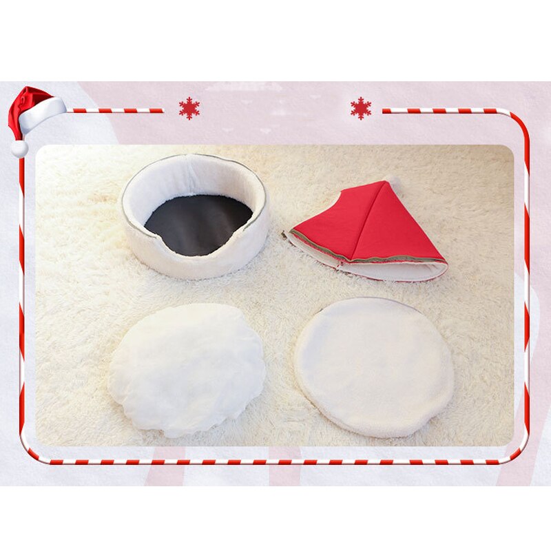 Cama de gato invierno cálido cama de Navidad para gatos Cueva de perro mascota cama desmontable para gatos cama para gato
