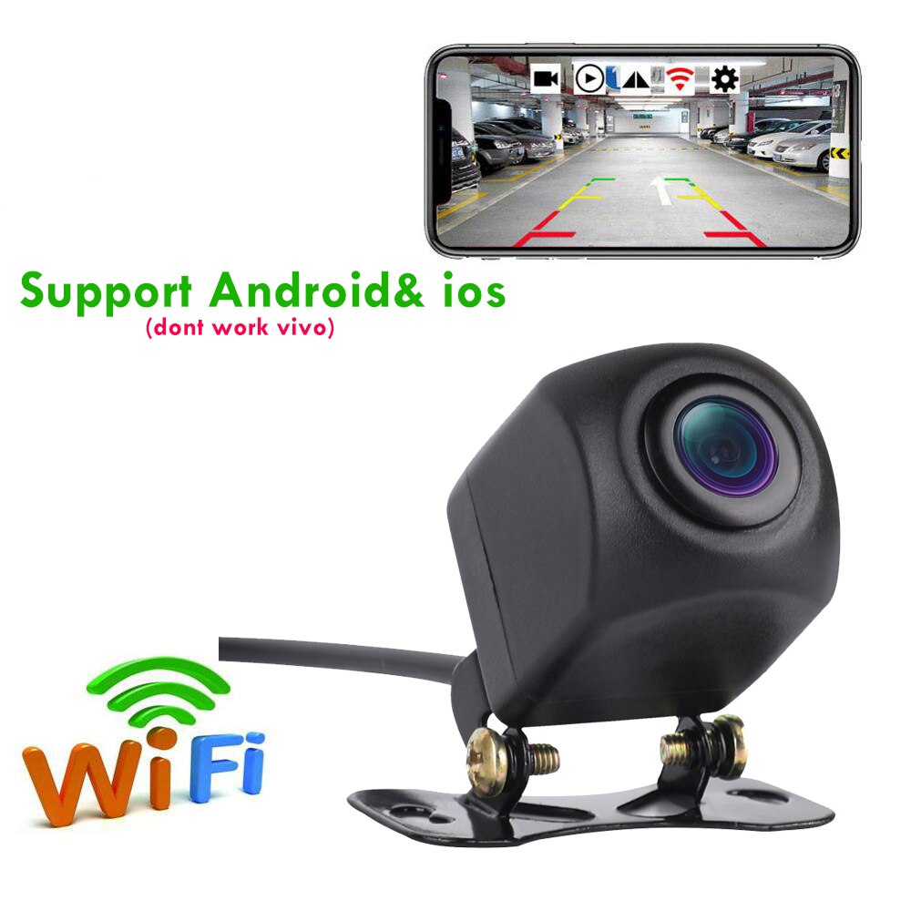 Auto Dvr Dash Cam Hd Draadloze Wifi Front Camera Achteruitrijcamera Reverse Camera Voor Android & Ios Mobiele telefoon Met 5V Usb: wifi camera