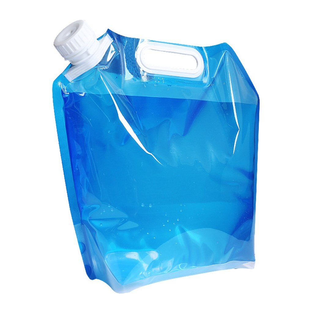 Portátil dobrável portátil handheld 5/10 litros de água potável ao ar livre recipiente de acampamento balde saco de água: 10L