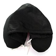 Bärbar huva med nackkudde huvtröja stöd nackstöd bil flyg resa mjukt tåg u-form: D