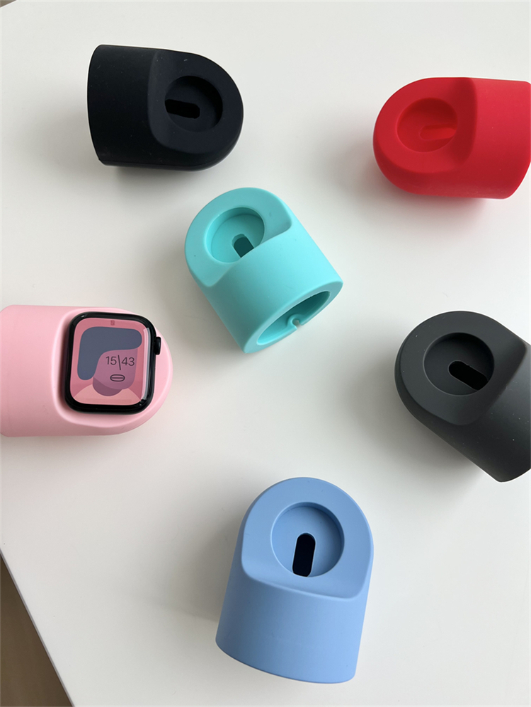 Zachte Rubberen Charger Stand Voor Apple Horloge 45Mm 41Mm 44 40 42 38 Mm Lading Accessoires Opladen Stand voor Iwatch 7 6 5 4 3 2 Se