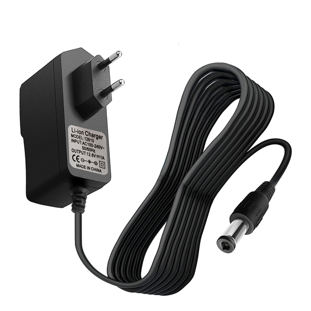 12.6 v 1a lader 18650 litiumbatterilader  dc 12.6v litiumionbatterilader strømforsyning lader 100-240v ac-omformer