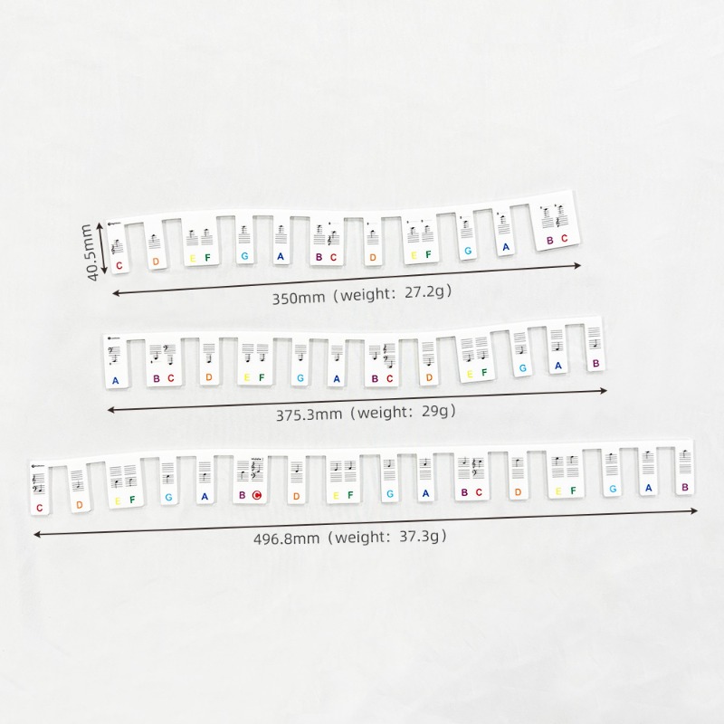88Key Piano Keyboard Stickers Removable Piano Keyboard Note Labels for Learning Piano Notes Guide for Beginner