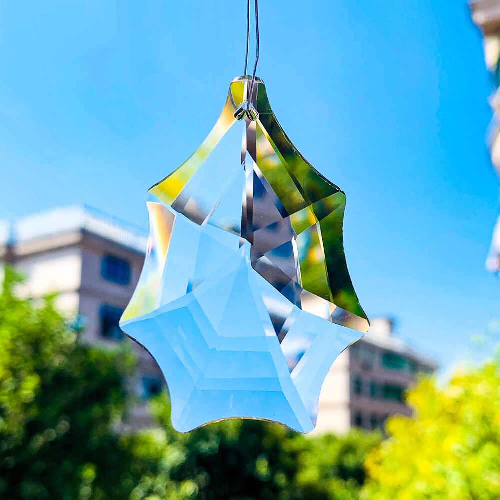 65MM Spider Web Transparent Crystal Pendant Faceted Prism Glass Chandelier Suncatcher Aurora DIY Wedding Party Handmade Ornament