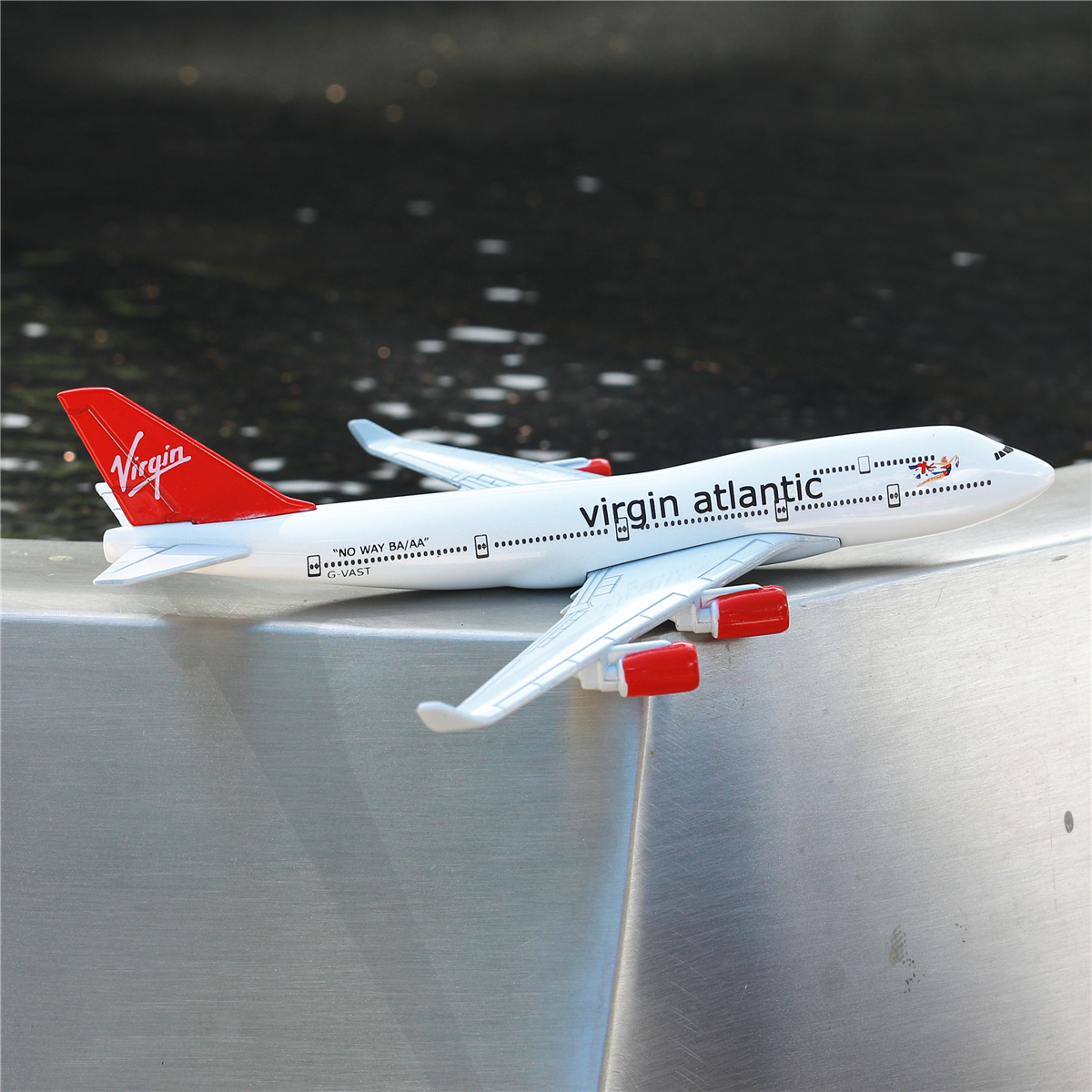 British Virgin B747 aeroplano in lega pressofuso modello 15cm World Aviation da collezione Souvenir Ornament Miniature