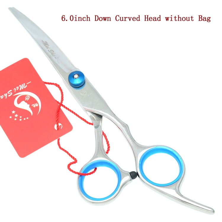 6" Stainless Steel Pet Grooming Scissors Shape Blade Dog Cutting Hair Clipper Puppy Groomer Up Curved/Down Curved Shears B0003A: B0002A-07-60