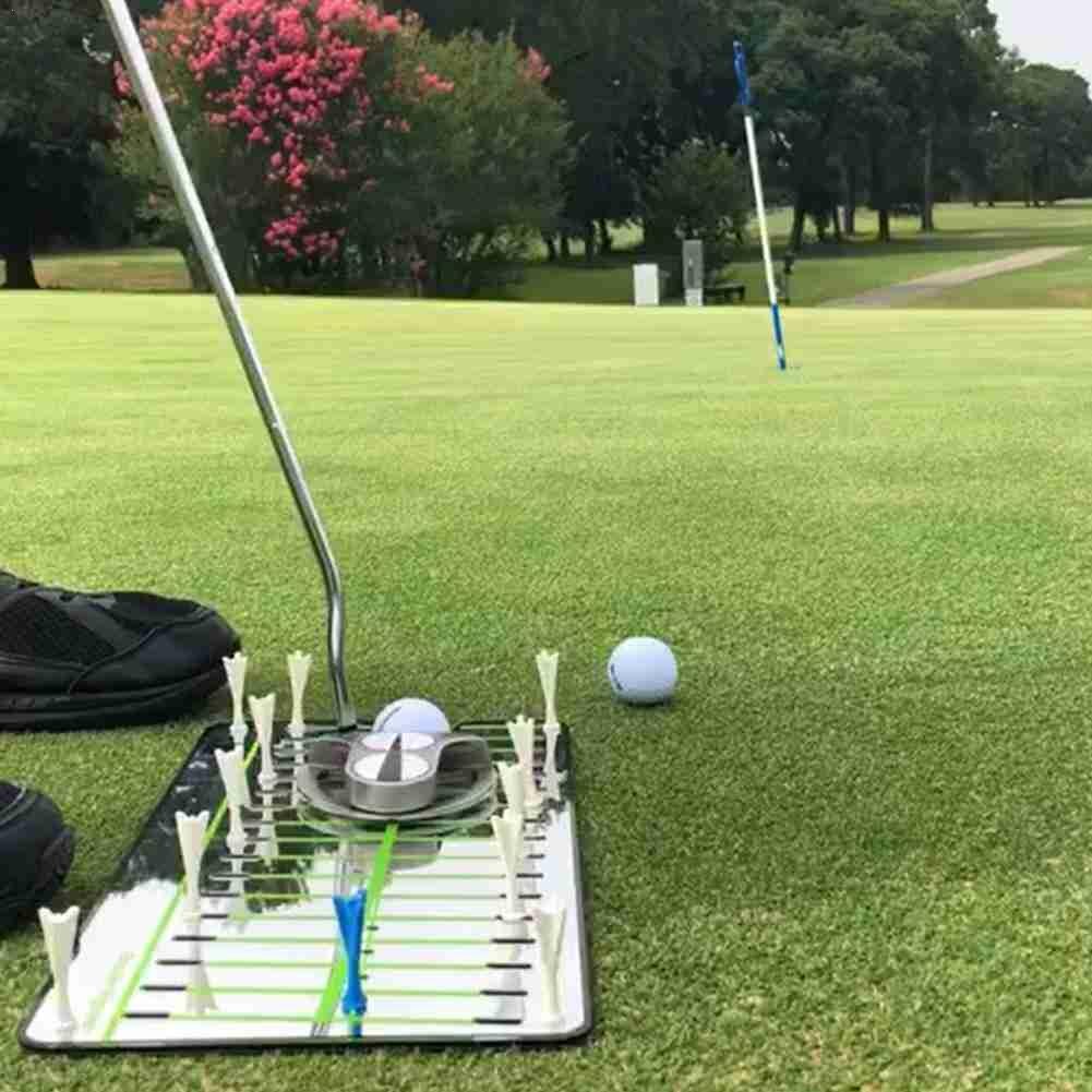 Golfsving rakt träna golf putting spegel ögonlinje golftillbehör putter spegel inriktning träningshjälp svingtränare